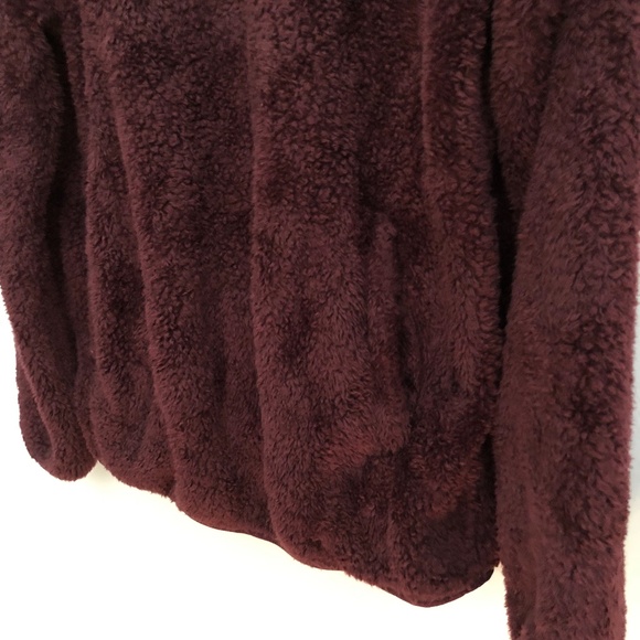 NWT SUPER SOFT Half Zip Sweatshirt Maroon Men's Size Large Longfellow & Co - Picture 3 of 8